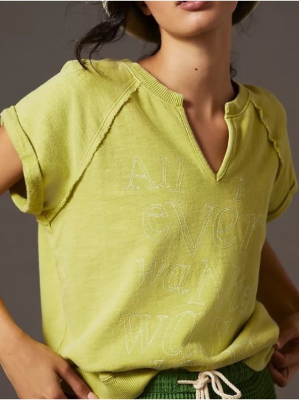 ANTHROPOLOGIE sustainable shirts all I ever wanted was love Size L